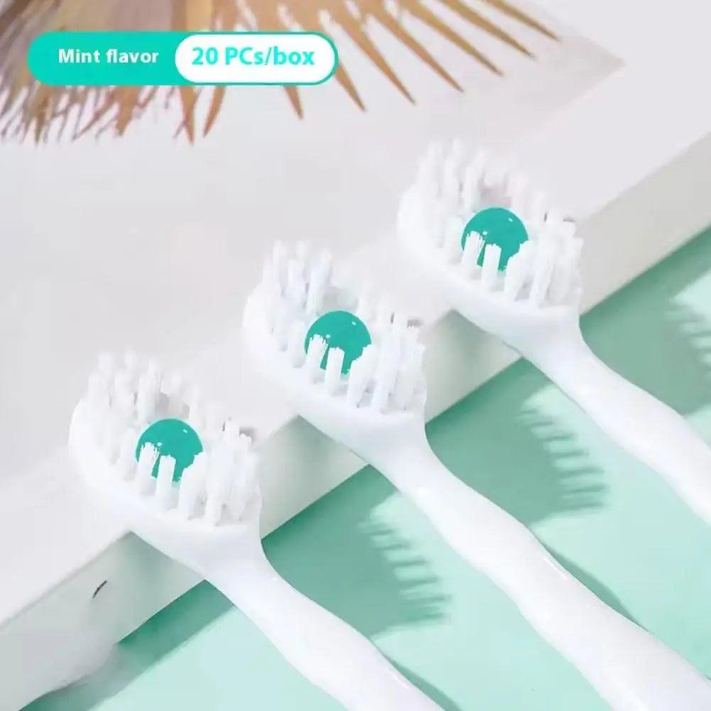 20pcs Mini Toothbrush With Toothpaste Exploded Bead Toothbrush Disposable Portable Travel Toothbrush Adult Cleaning Toothbrush Oasis Select