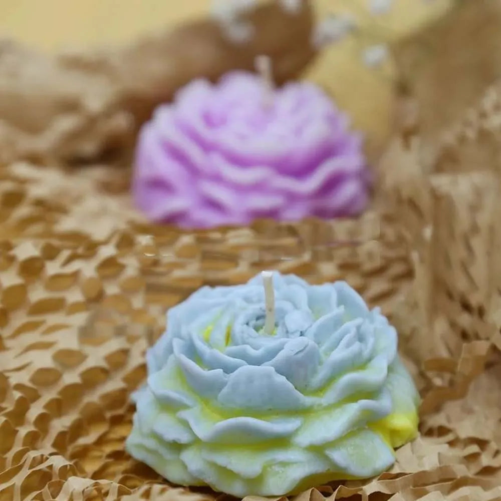 3D Daisy Peony Flower Silicone Mold – Candle Soap Resin
