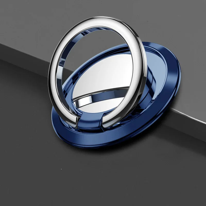 1/2/3pcs Luxury Finger Ring Holder Stand Grip 360 Rotating For Mobile Phone Car Magnetic Mount Phone Back Sticker Pad Unniversal Oasis Select A blue