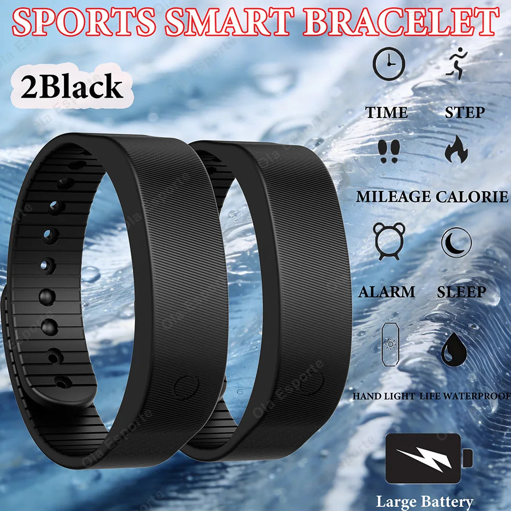 LED Fitness Tracker Bracelet – Pedometer, Alarm & Sleep Monitor