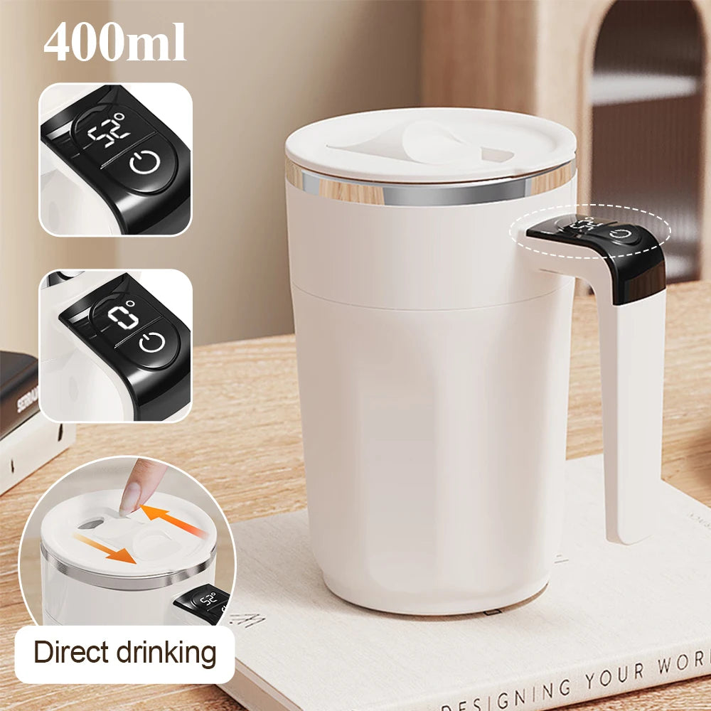 400ml Self-Stirring Coffee Mug | Temperature Display & USB Charge