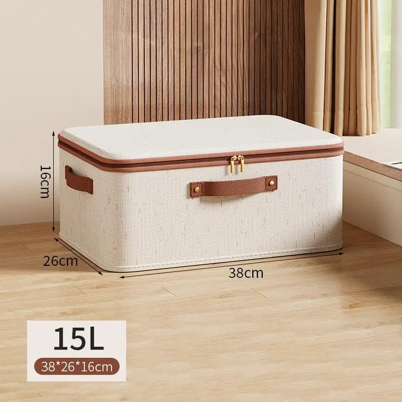 With Zipper Wardrobe Organizer For Home Portable Space-Saving Durable Foldable Clothes Storage Box Oasis Select M