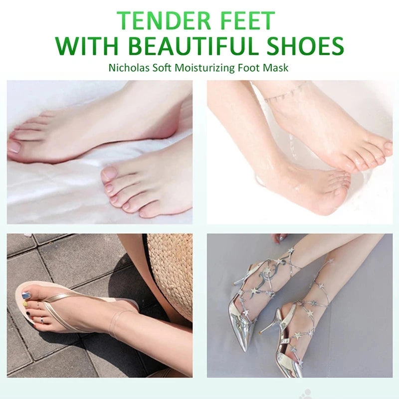 5-Pair Avocado Exfoliating Foot Mask – Dead Skin Remover & Moisturizer Foot Peel Mask Oasis Select