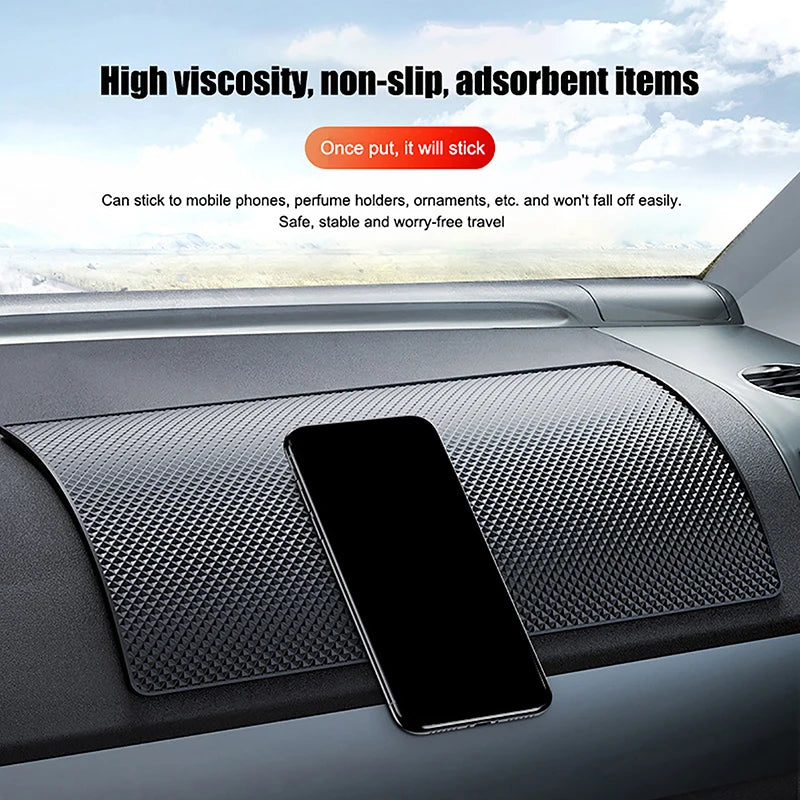 Heat Endurable Dashboard Sticky Mat; Convenient Car Interior Non-Slip Organizer for Phones and Shades Oasis Select