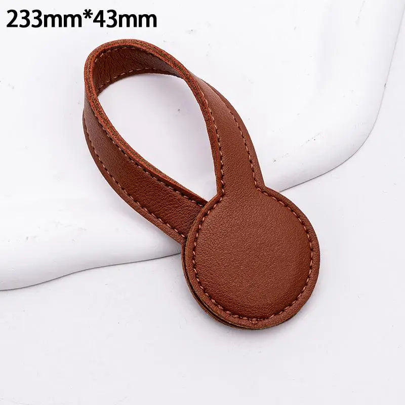 Multi-purpose Pu Leather Magnetic Hat Clip Strong Magnetic Round Organizer Clip Travel Bag 가방 자석 버클 액세서리 Oasis Select Brown