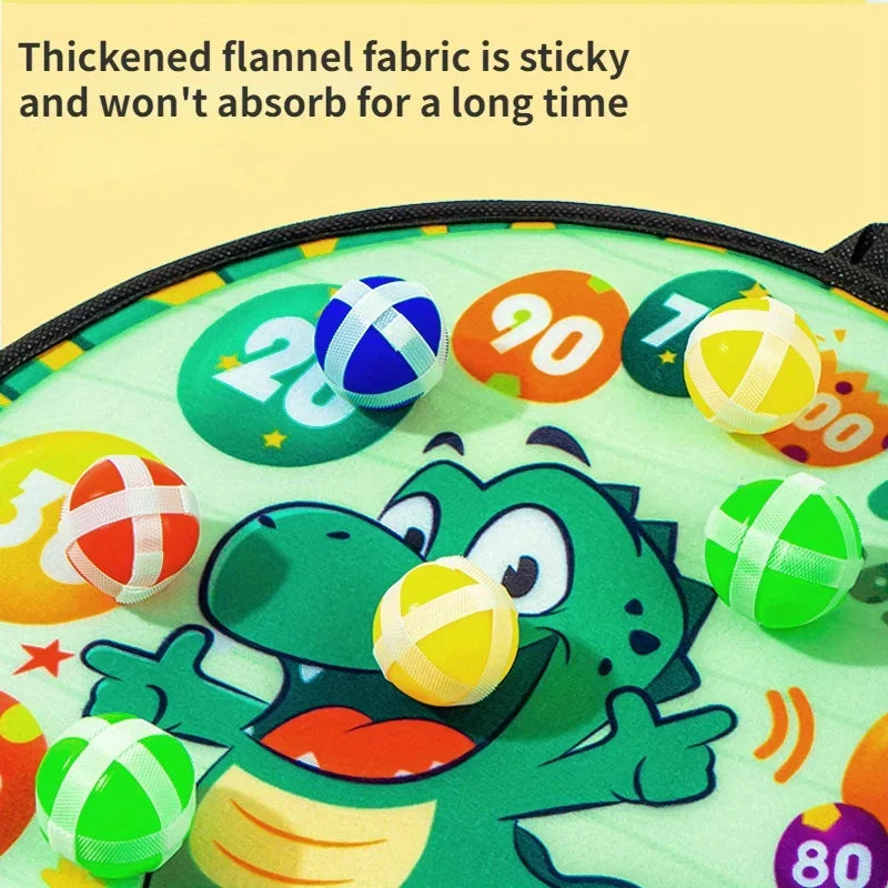 Family Interactive Toys Game Sticky Ball Dart Target Cartoon Pattern Indoor and Outdoor Safe Classic Dart Target Game Oasis Select