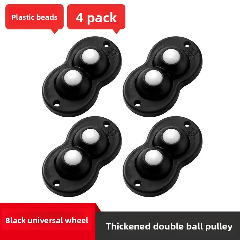 Wheels For Furniture Stainless Steel Roller Self Adhesive Caster Home 360 Degree Load Bearing Swivel Universal Wheel Oasis Select glue bead 4pcs
