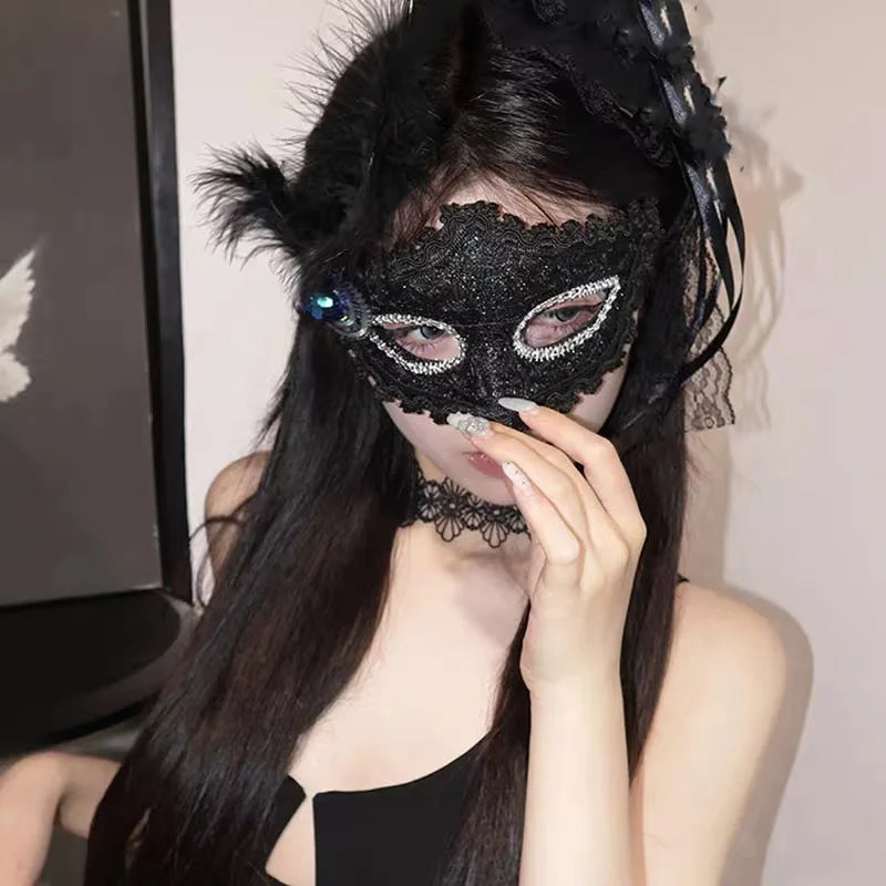 Holiday Masquerade Princess Mask for Women - Adult Party Half-Face Mask Classic Design Party Mask Masquerade Ball Mask Oasis Select H
