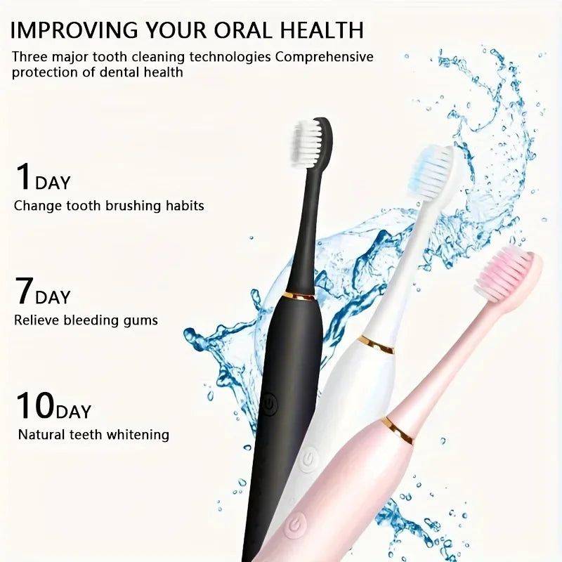 Automatic Electric Toothbrush Six-Speed Adult & Children's Universal Soft Bristle Charging Smart Toothbrush for All Ages Oasis Select
