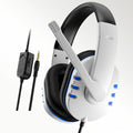 7260 Wired Headphones with Microphone，Suitable for work meetings、Study Recording、Entertainment Games，Compatible：PS4/PS5/Xbox One Oasis Select White