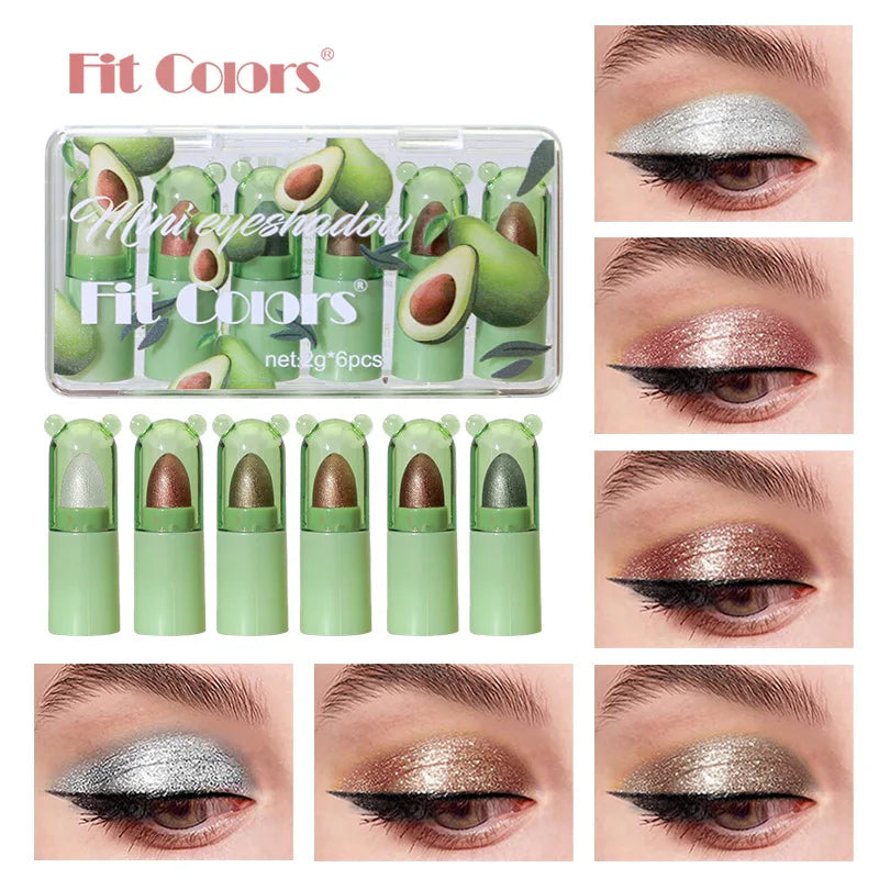 Mini 6in1 Makeup Set Blush Lipstick Stick Long Lasting Moisturize Fruit Cream Tint Face Cosmetic Beauty Kit Oasis Select ES10 Eyeshadow