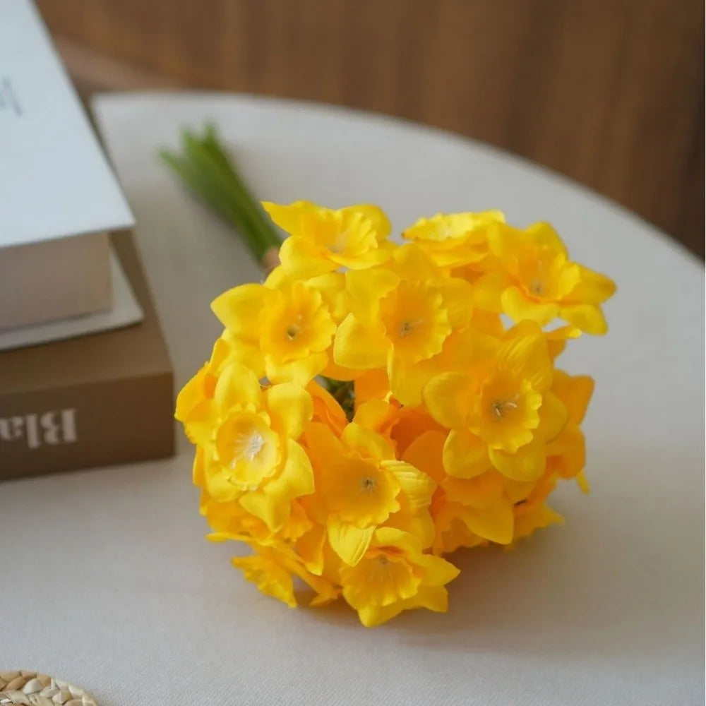 6-Pack Artificial Daffodil Bouquet | Silk Narcissus Flowers