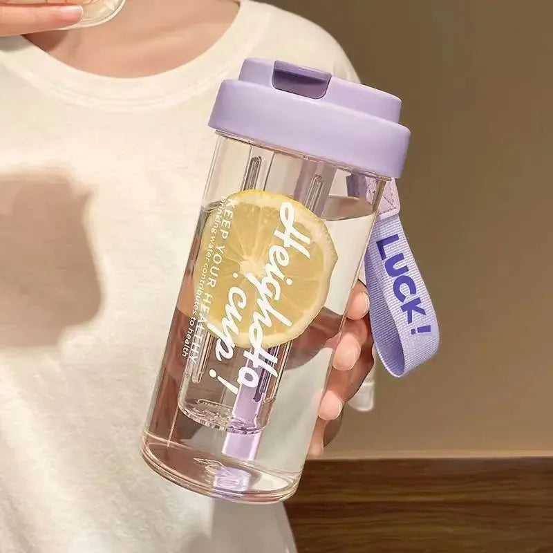Large Capacity Portable Chic Leak Proof Plastic Water Bottle for Women Students Christmas Holiday Travel Essential Gear Oasis Select