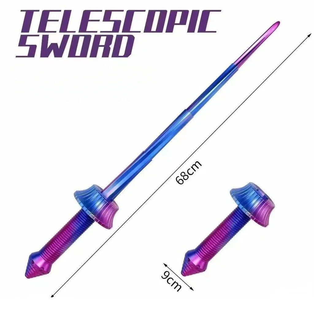 3D Printed Gravity Telescopic Sword Figurines Gravity Sword Creative Handmade Telescopic Toy Gift Model Art Trend Miniatures Oasis Select color