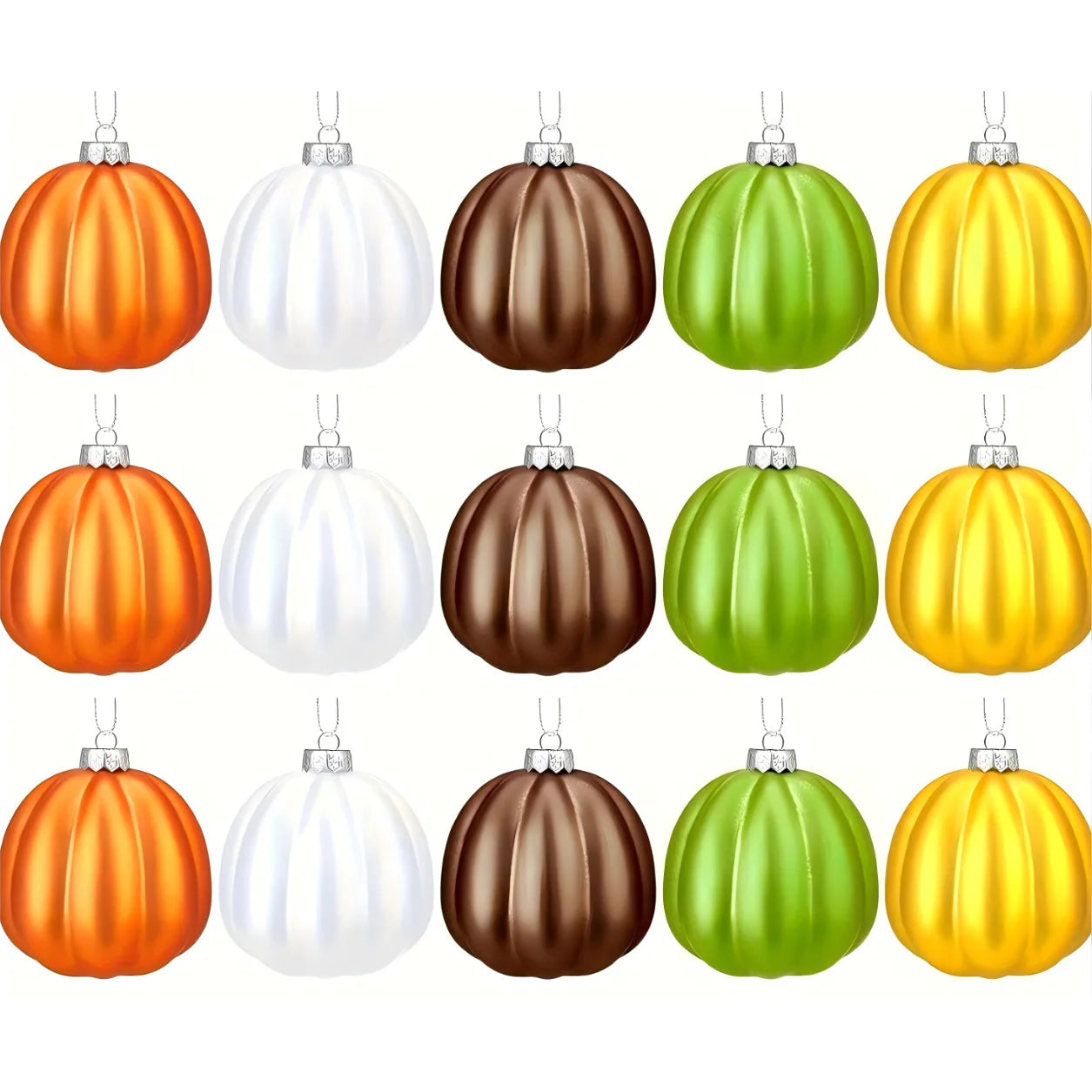 12pcs Halloween Hanging Ornaments Thanksgiving Pumpkin Ball Hanging Pendants DIY Christmas Tree Decoration Home Party Decors Oasis Select Style 2-15pcs