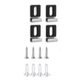 4-Pack Matte Black Stainless Steel Mirror Clips & Brackets