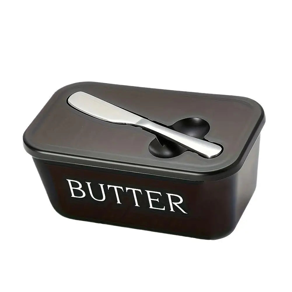 Sealed Butter Cheese Storage Box Integrated Cutter Design, Food Grade Safe PP Moisture-proof Fridge Organizer For Home Kitchen Oasis Select with Knife