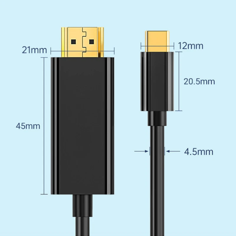 1.8M USB-C to HDMI Cable 4K – MacBook, Laptop & Phone USB-C HDMI Cable Oasis Select