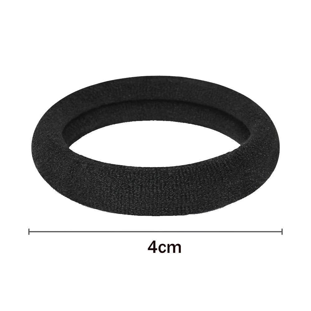 10/100pcs Black Hair Ties, No Damage Seamless Hair Ties Ponytail Holders Elastics Hair Accessories for Women Girls Oasis Select 4cm 10 Pieces