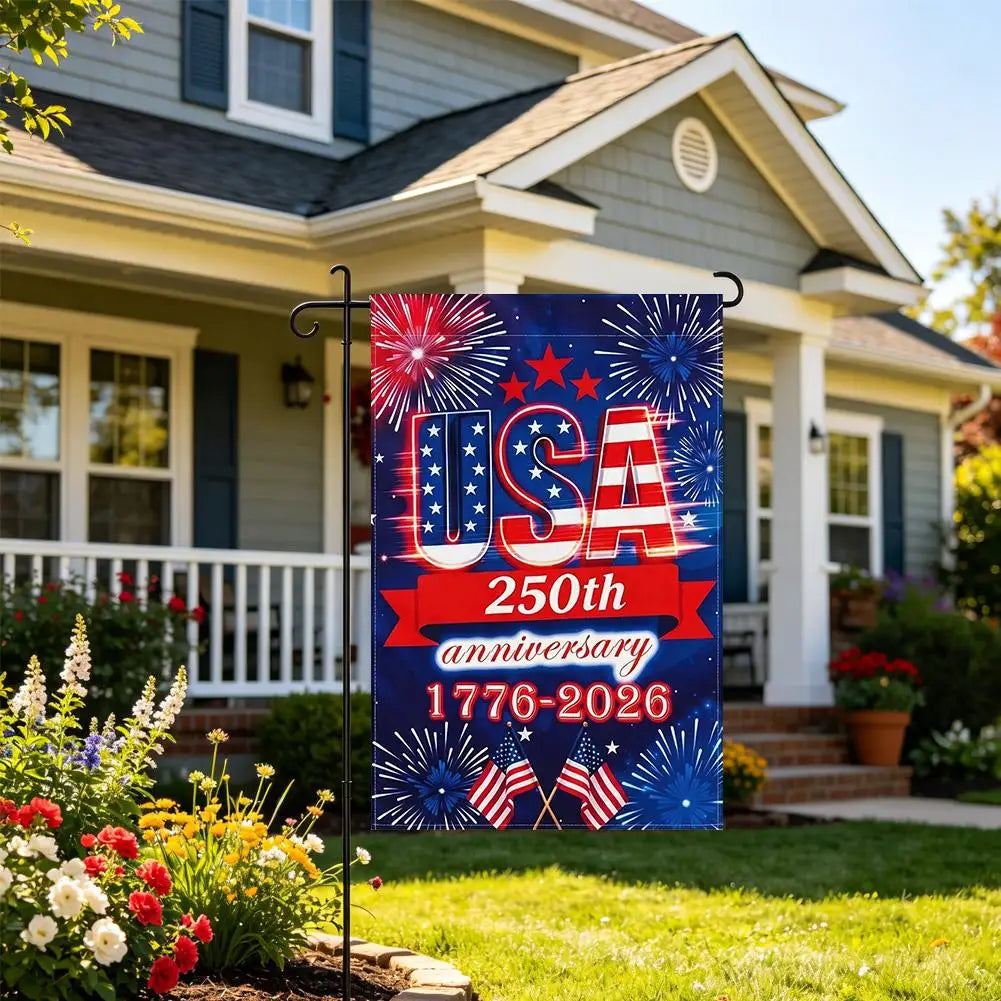 250th USA Anniversary Garden Flag 1776–2026 | July 4th Decor