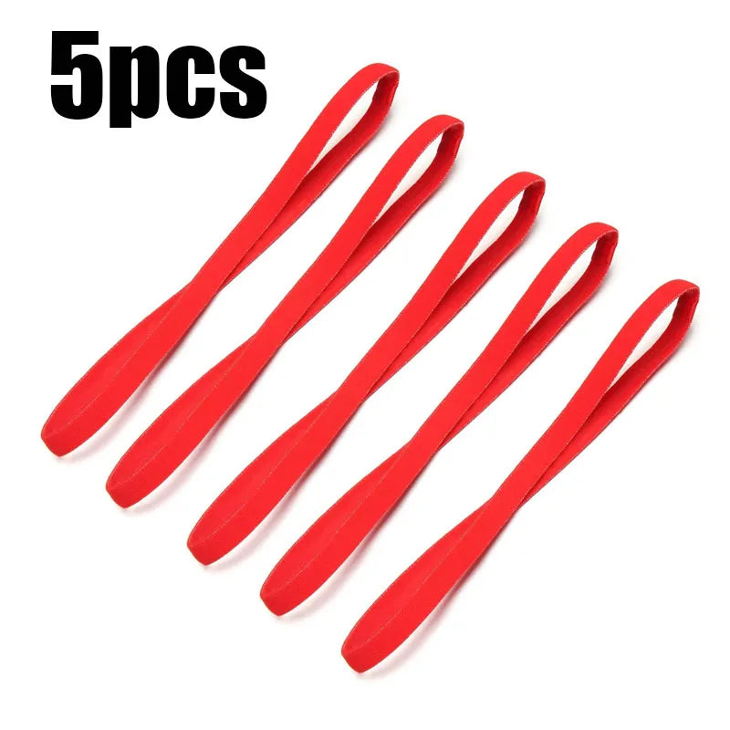 5/10pcs Elastic Absorbent Sweat Bands Yoga Running Fitness Headband Thin Sports Women Men Hair Bands Anti-Slip Hair Accessories Oasis Select 5pcs red