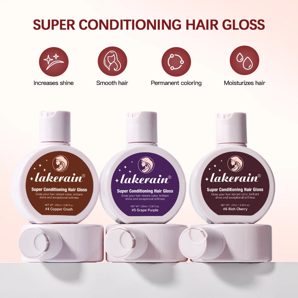 100ml Super Gloss Color Conditioning Gloss Rinse Out Semi-Permanent Hair Gloss that Enhances Color and Boosts Shine & Hydration Oasis Select
