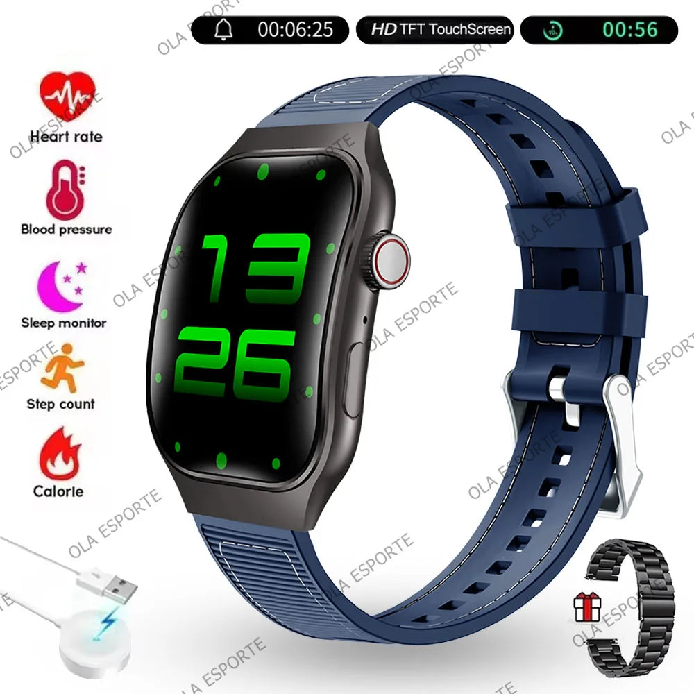 Ola Esporte 2.01" HD Smart Watch – ECG+PPG & Bluetooth Calls