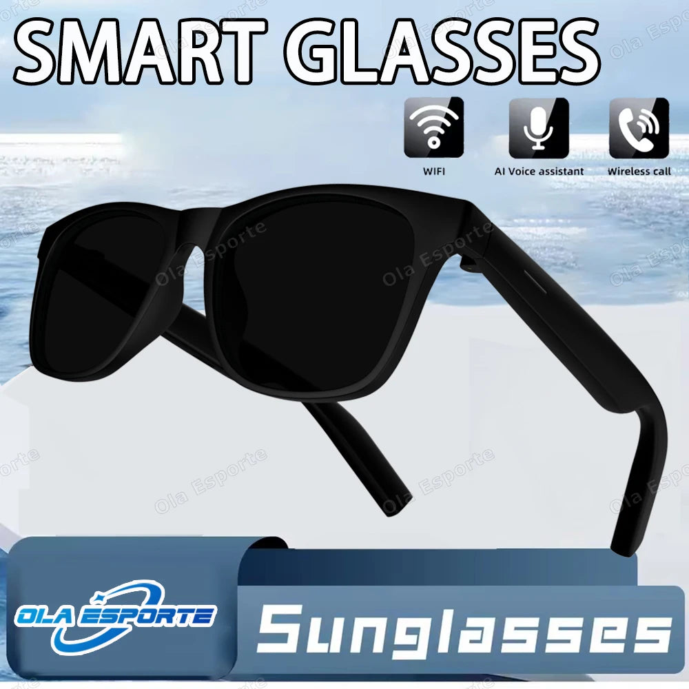 AI Smart Glasses Bluetooth 5.3 | UV Sunglasses & Voice Control