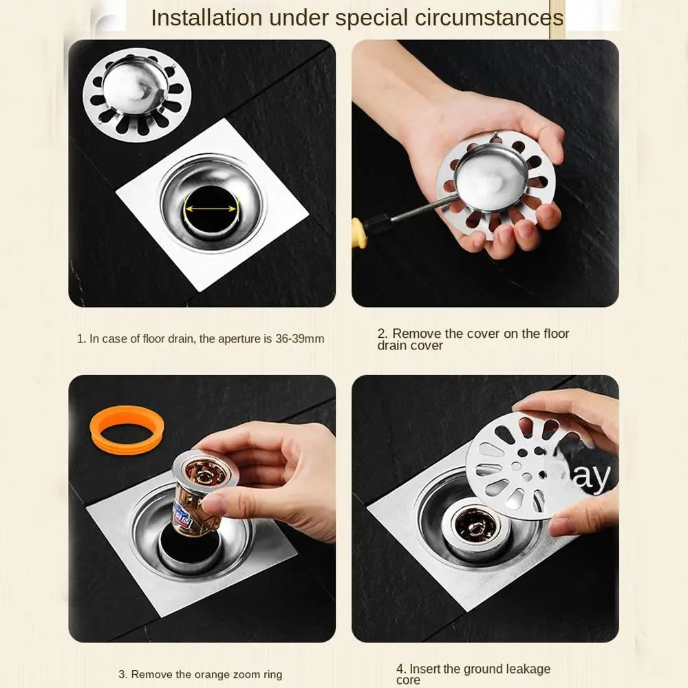 Bathroom Accessories Colander Sewer Seal Shower Drainer Insect Prevention Floor Drain One Way Valve Drain Cover Anti odor Oasis Select