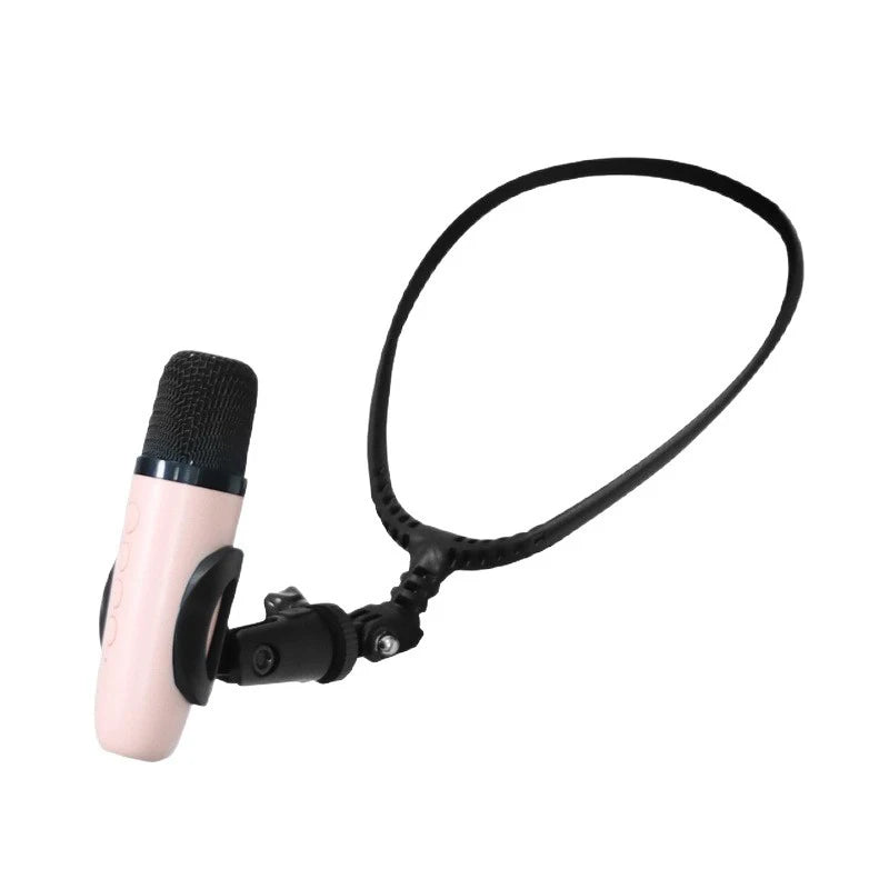 Neck-mounted Microphone Bracket Holder HandFree Neck Microphone Stand Adjustable Hands Free Brace Mic Holder Oasis Select