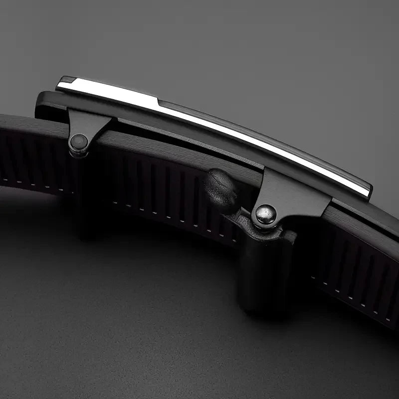 Fashion men's PU leather belt-fashion life, leisure, party, festival, work, business belt automatic buckle Oasis Select