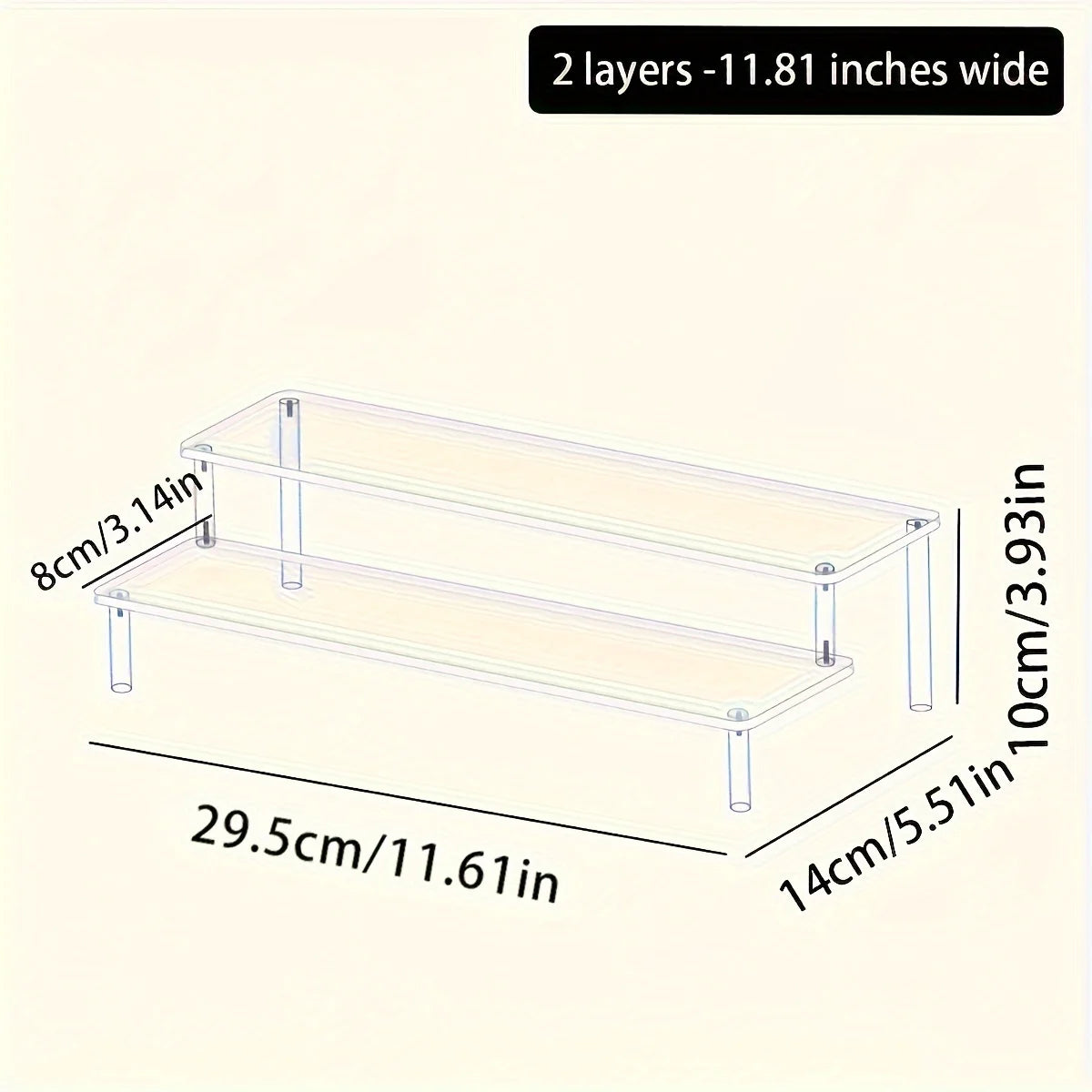 1pc Multifunctional Acrylic Transparent Stepped Cake Stand Paper Cup Cake Dessert Display Stand Suitable for Parties Oasis Select 2layer- Transparent