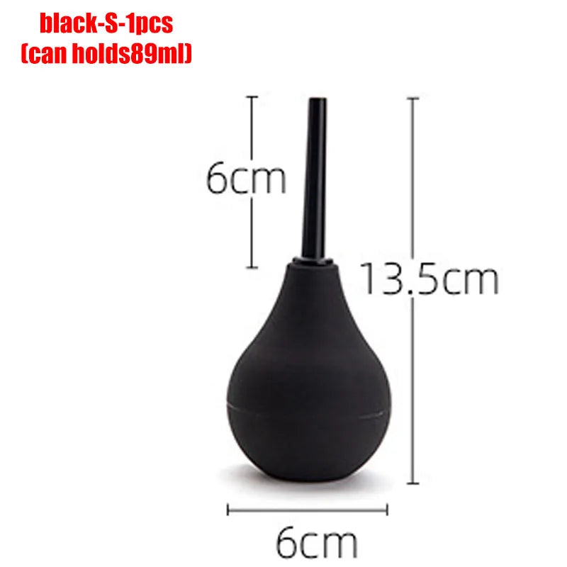 Enema multiple sizes personal care bidet penetration anal douche bathroom accessories toilet shower WC hygienic bidets parts Oasis Select black-S-1pcs