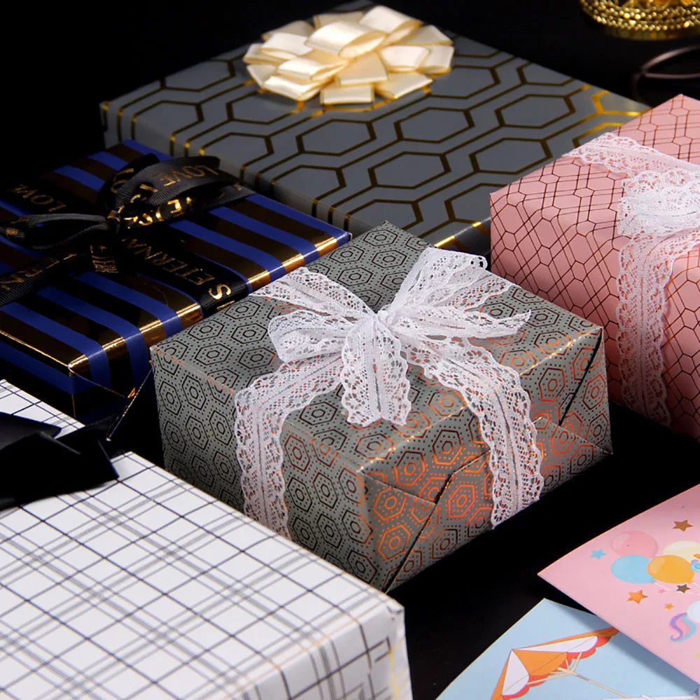 50x70cm Bronzing Gift Wrapping Paper Gold Polka Dots Birthday Valentine's Day Bouquet Gift Packaging Paper DIY Decoration Paper Oasis Select