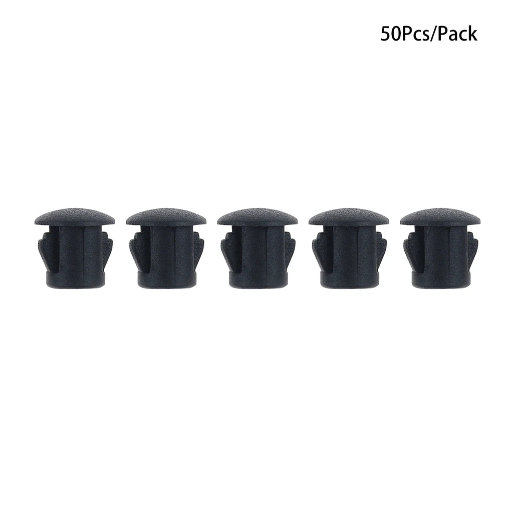 50Pcs Plastic Blanking End Caps Hole Plugs 5mm–32mm Black/White