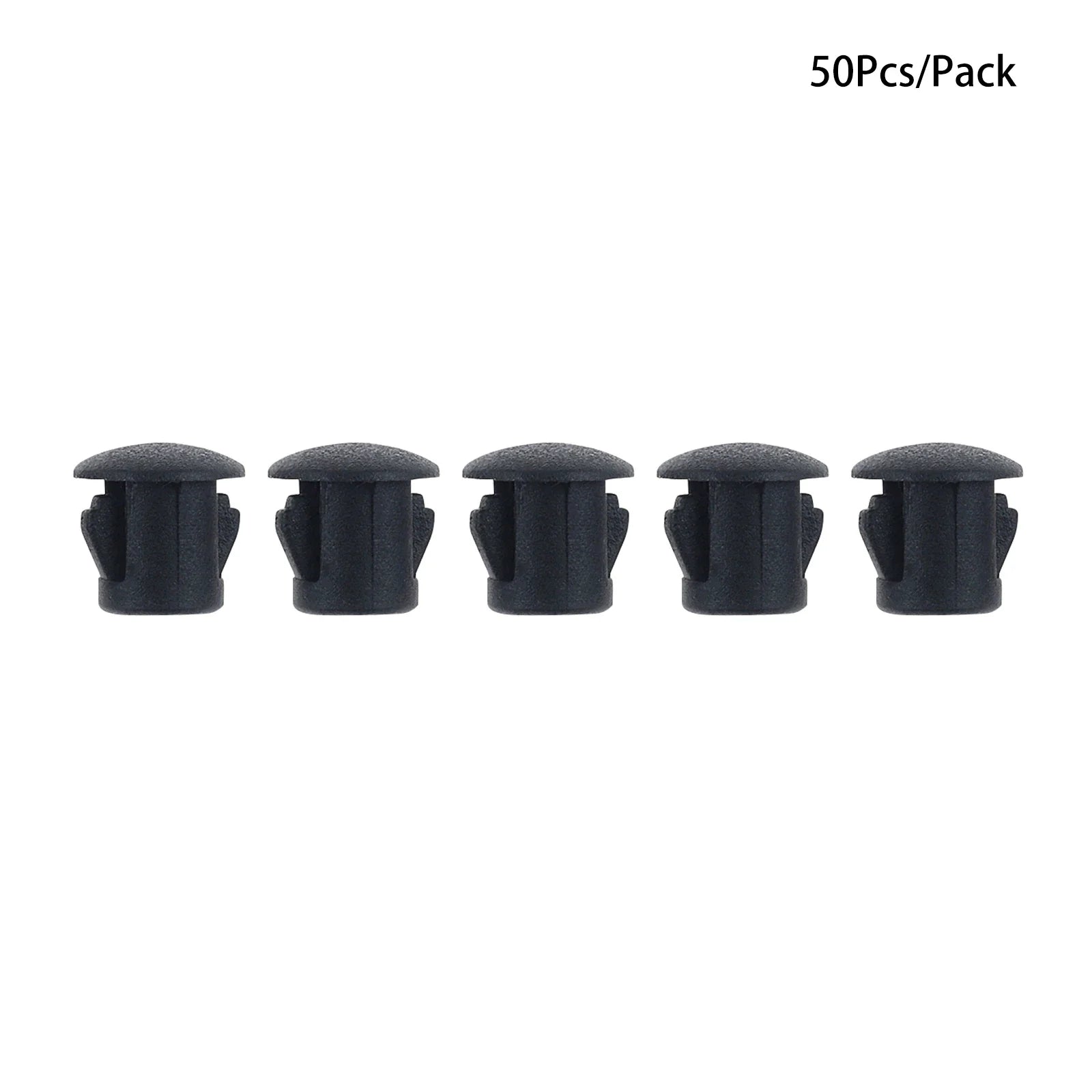 50Pcs Plastic Blanking End Caps Hole Plugs 5mm–32mm Black/White