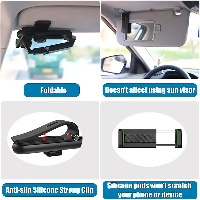 1pcs Sun Visor Navigation Phone Holder Rotatable Portable Direct View Type Car Universal Navigation Holder Oasis Select