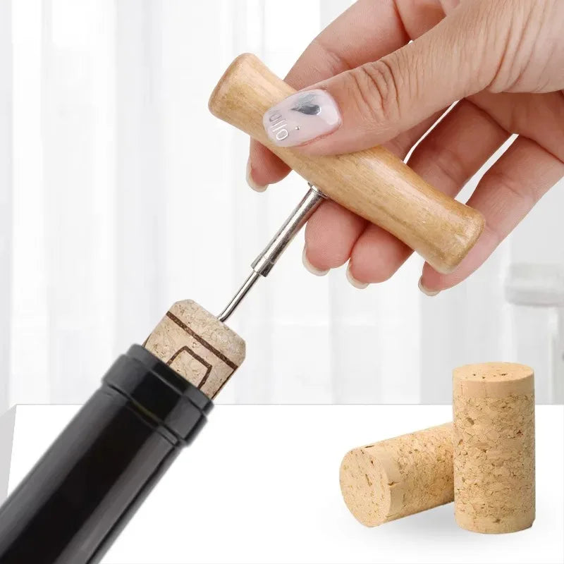 Kitchen Can Opener With Wooden Handle Stainless Steel Bottle Easy Open Tool For Cans Fruit Vegetable Washing Basket Drain Box Oasis Select