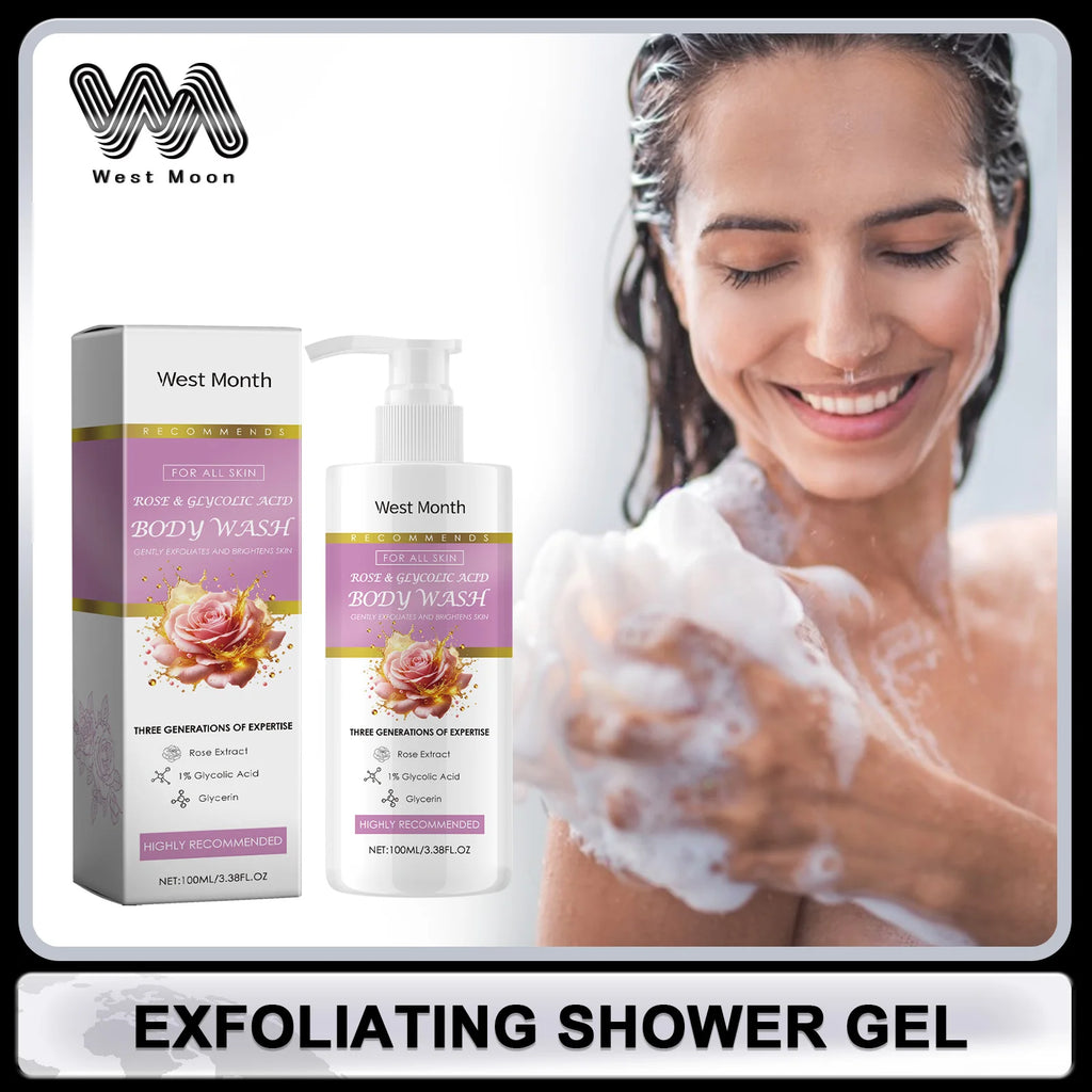 WEST MONTH Exfoliating Shower Gel – Brighten & Smooth 100ml