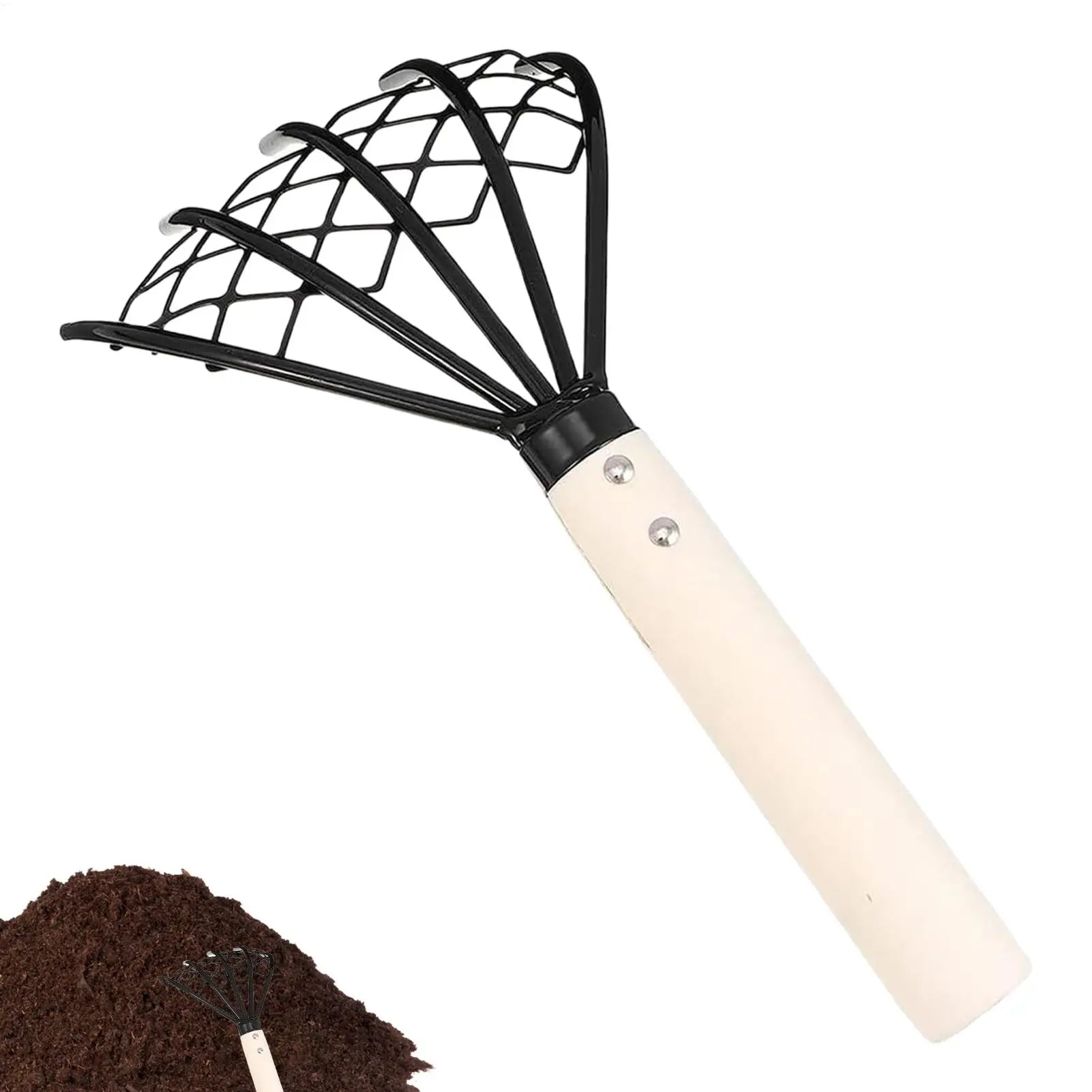 Rakes for Gardening 5 Tine Claw Rake and Cultivator Manual Cultivator Digger Tool with Ergonomic Grip for Weeding Soil Dirt Sand Oasis Select