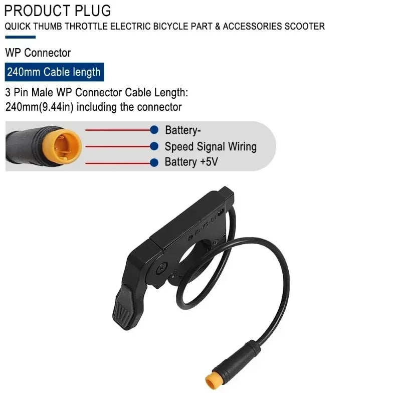 M8 Interface Thumb Throttle Accelerator Universal Modification Accessory for MTB & Electric Scooter Speed Control Handle Oasis Select