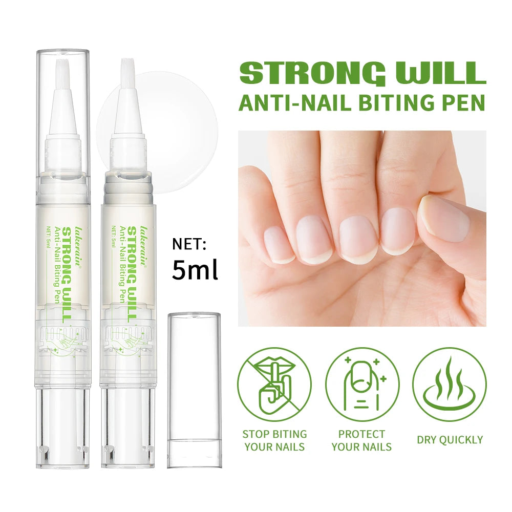 Strong Will Anti-Nail Biting Click Pen Stop Nail Biting Care Nails Improve Nail Biting Behavior Strong Bitter Aquamarine Pen Oasis Select 2pcs