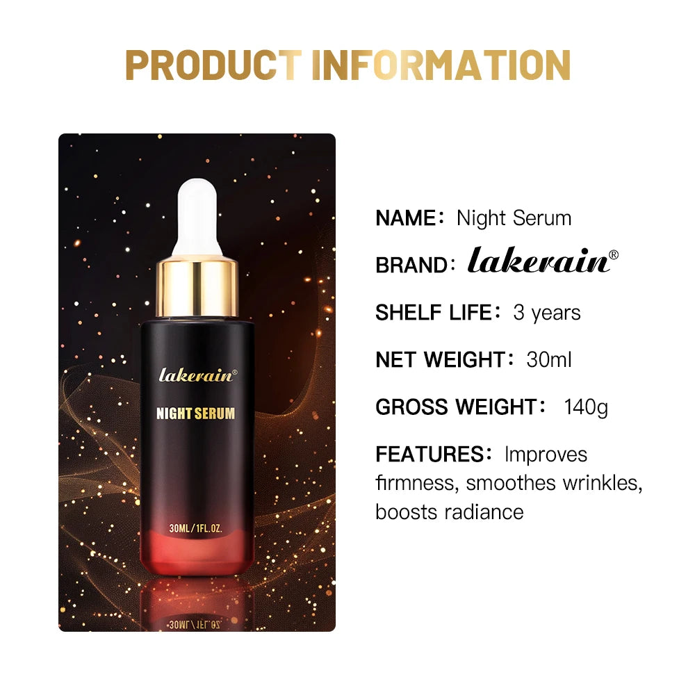 Night Serum Vitamin B5 Advanced Night Repair Synchronized Smooth WrinklesMulti-Recovery Antioxidant Complex Unisex 30ml Oasis Select
