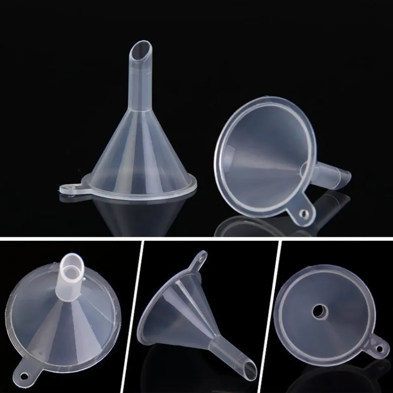 10Pcs Mini Funnel Filling Empty Bottle Packing Tool For Travel Plastic Mini Small Funnels For Perfume Liquid Essential Oasis Select
