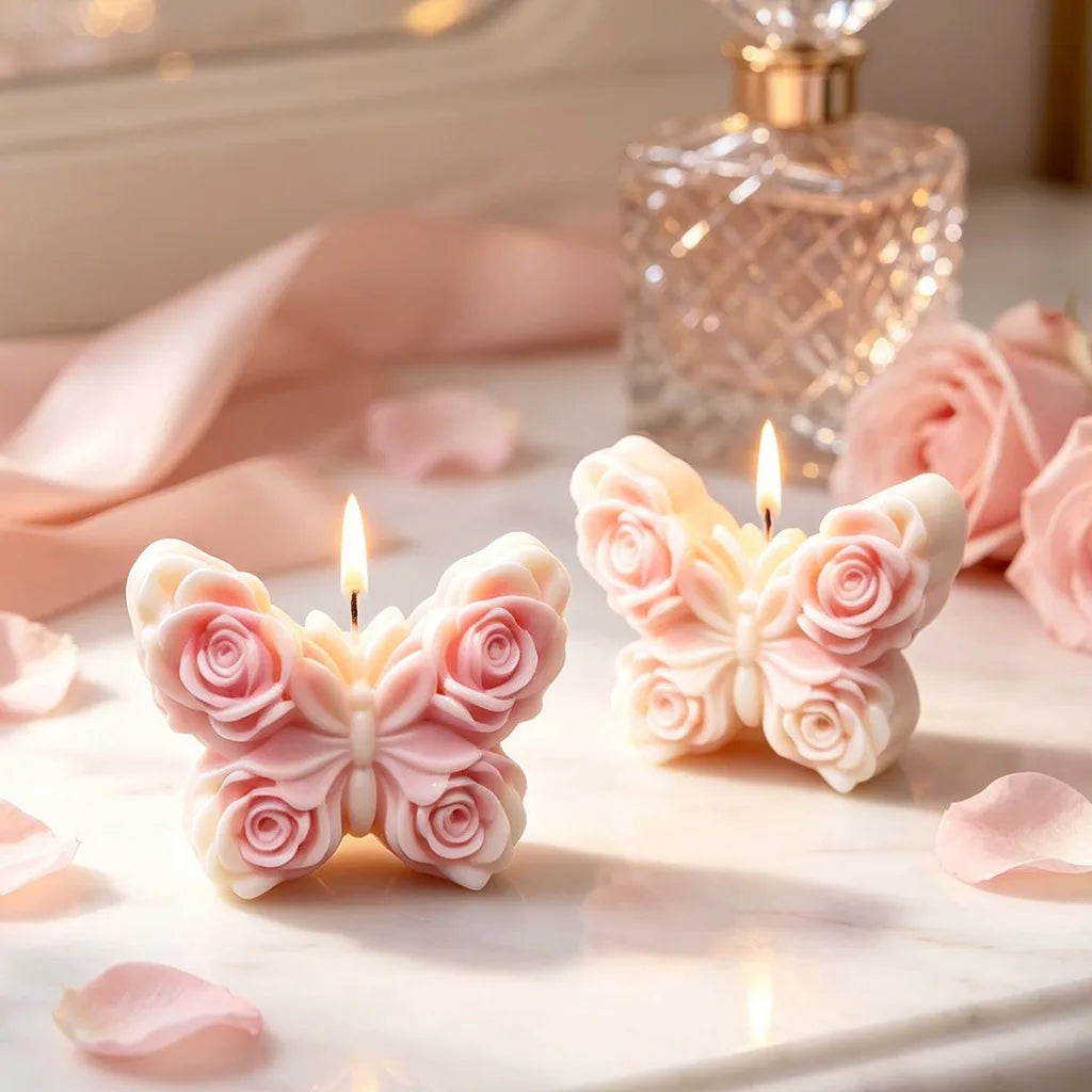Diy Mold Soft Rose Butterfly Mold Resin Decorative Mold Decorative For Handcraft Creation Commercial Production Craft Teaching Oasis Select