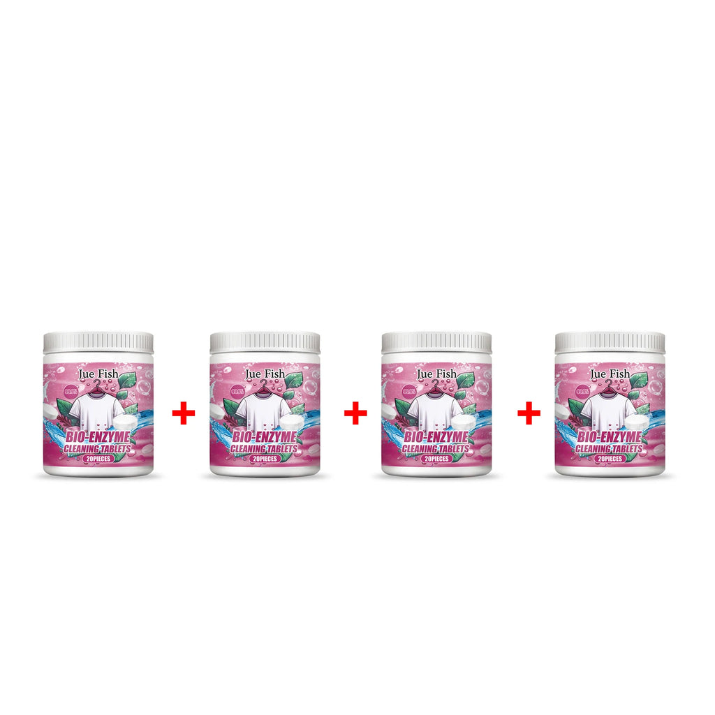 Bio Enzyme Cleaning Tablets Strong Decontamination Remove Stubborn Dirt Prevent Clothing Fading Whitener Clothing Stains Remover Oasis Select 4 X 20pcs