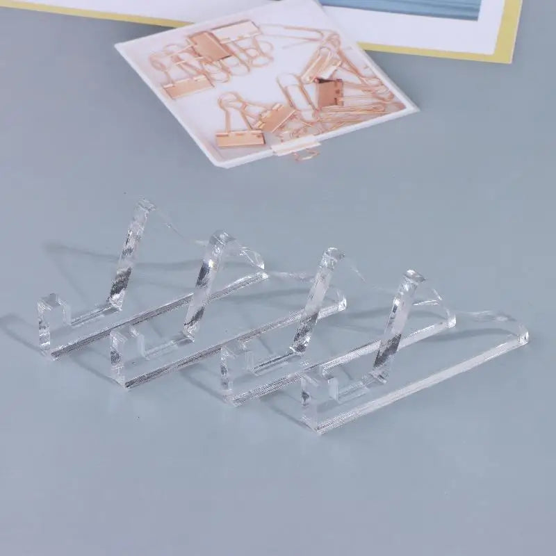 2Set Transparent Acrylic Photo Frame Stand,Display Cabinet Base Stand,Medal Certificate Desktop Ornament Decoration,Photo Frame Oasis Select small