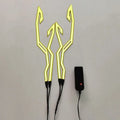 New Motorcycle Helmet Light 4 in 1 EL Light 3 Mode Led Helmet Light Night Riding Signal Helmet Strip Decoration Accessories Kit Oasis Select YELLOW