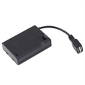 3XAA Battery Case with Cover and Switch Connected to USB Female Connector USB Female Socket Battery Holder Oasis Select AS SHOWN