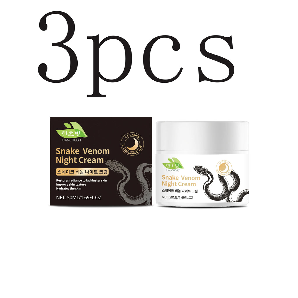 Hanchobit Snake Venom Night Cream – 50ml Deep Nourishment Night Face Cream Oasis Select 50mlx3pcs